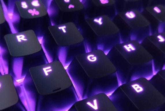 monster.com, purple keyboard